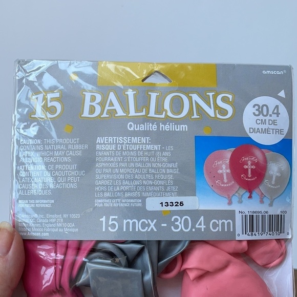 Holy Communion Helium Quality Balloons 15 in Package New in package - Picture 3 of 3